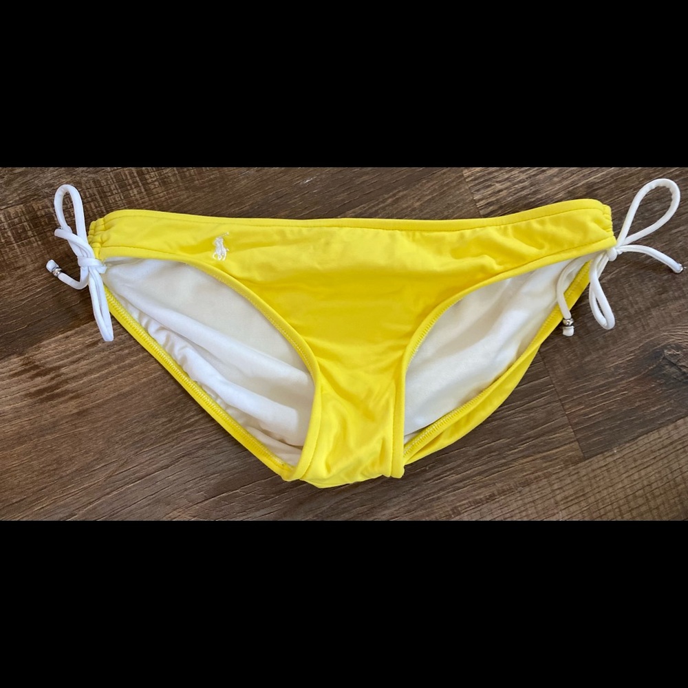 RALPH LAUREN LOW RISE BIKINI BOTTOMS WITH ADJUSTABLE SIDE TIES!